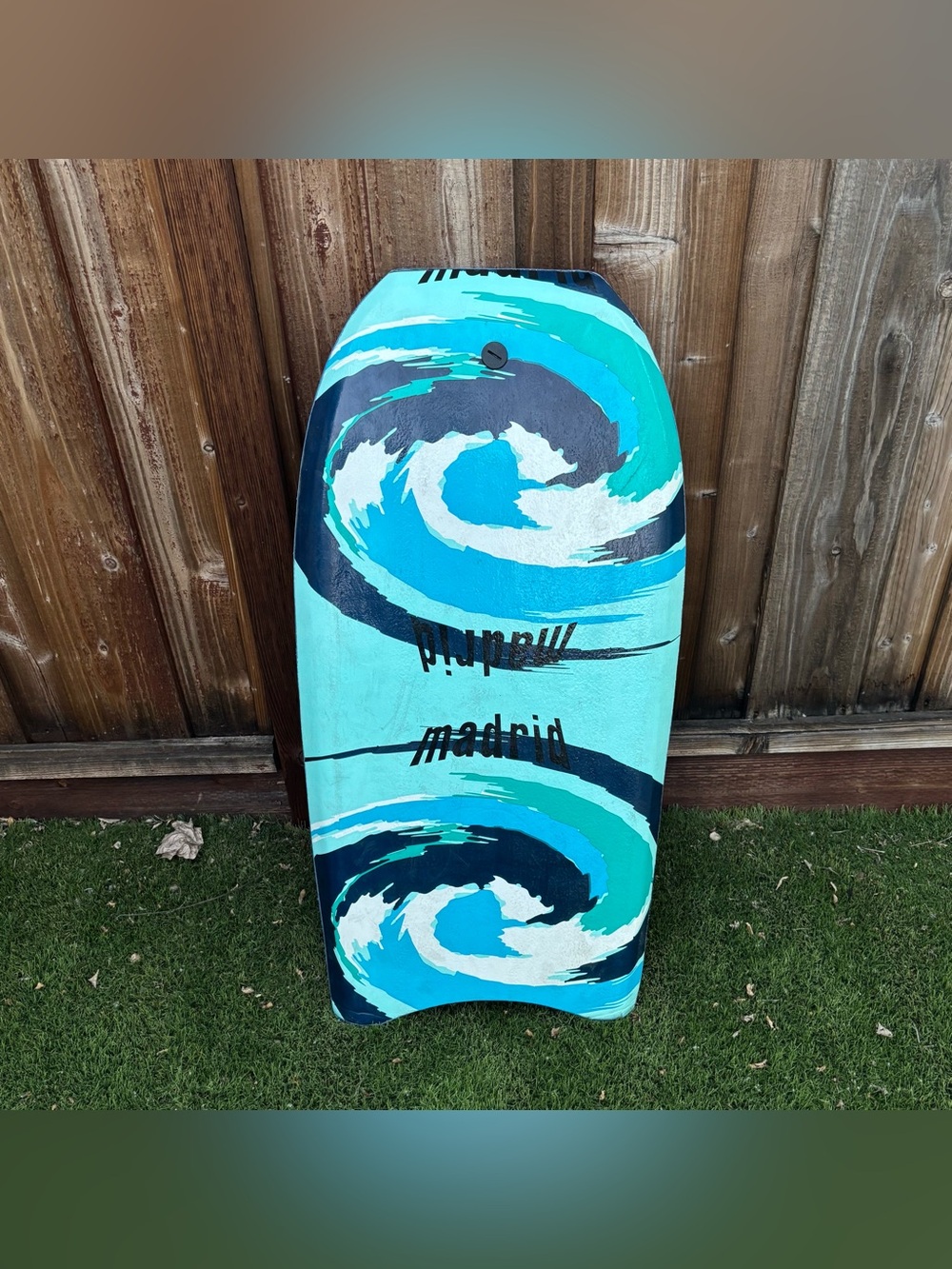 Vintage TEAM MADRID Pro G Body Board 1990s Rare 42 inch Blue Tye Dye Bodyboard